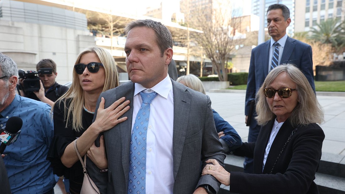 Former JEA CEO Aaron Zahn leaves the Bryan Simpson U.S. Courthouse on March 15 after being convicted of conspiracy and wire fraud in the failed effort to sell the city-owned utility in 2019.