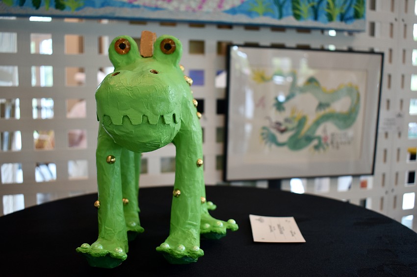 Little Freddie by Susan Guthrie is made out of papier mache.