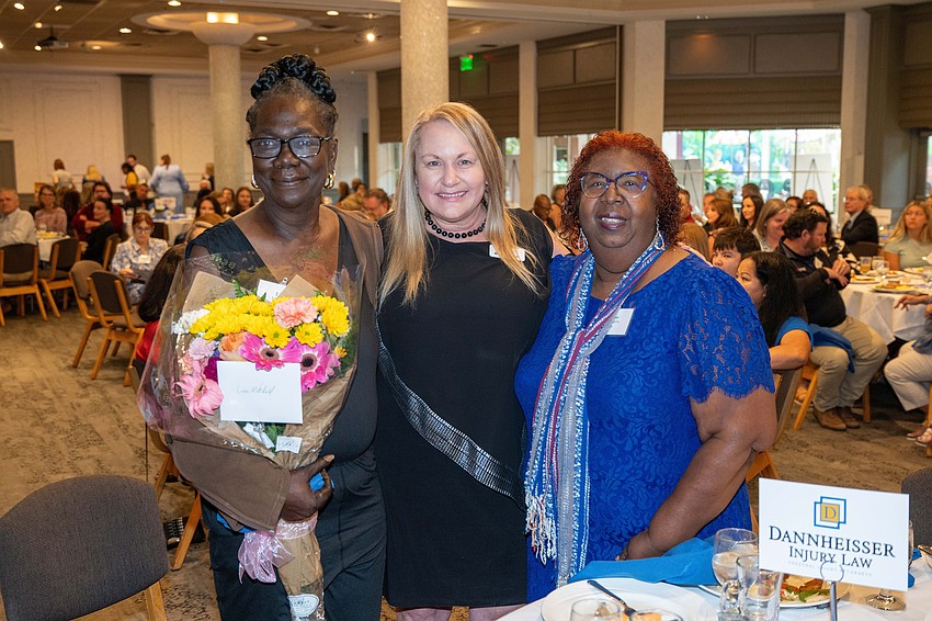 Lisa Mitchell offered a testimonial about the power of SCC's HIPPY program, SCC President and CEO Brena Slater, and Jone Williams, director for SCC's HIPPY and Achievers programs