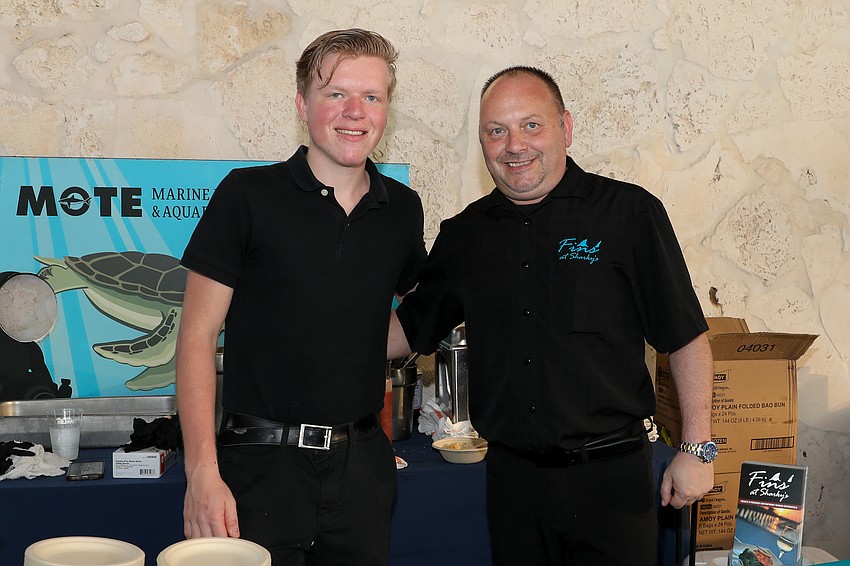 Representing Fins, which is housed at Sharky's on the Pier in Venice, are Aaron Bean and David Eramo, and their lite bite is pork belly on bao buns.