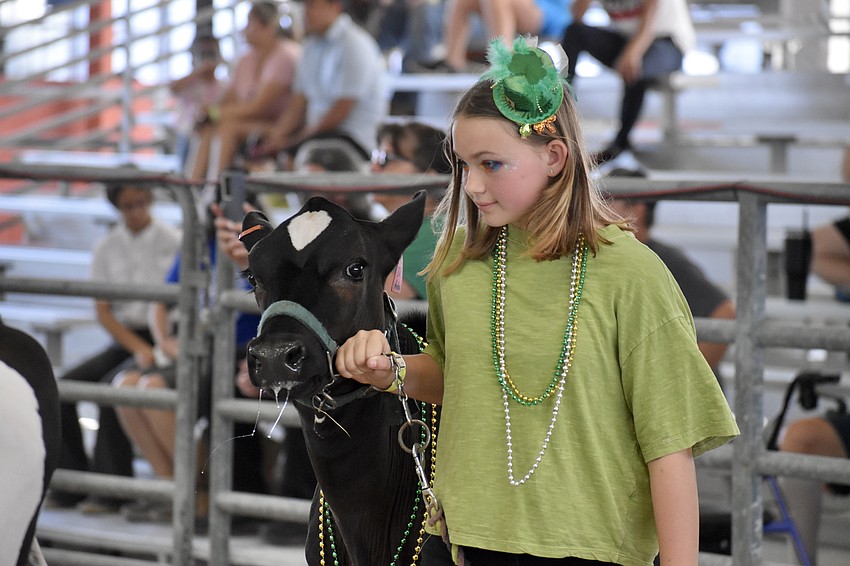 Willow and Audrey Florkewski, sixth grader, take a trip through the arena.