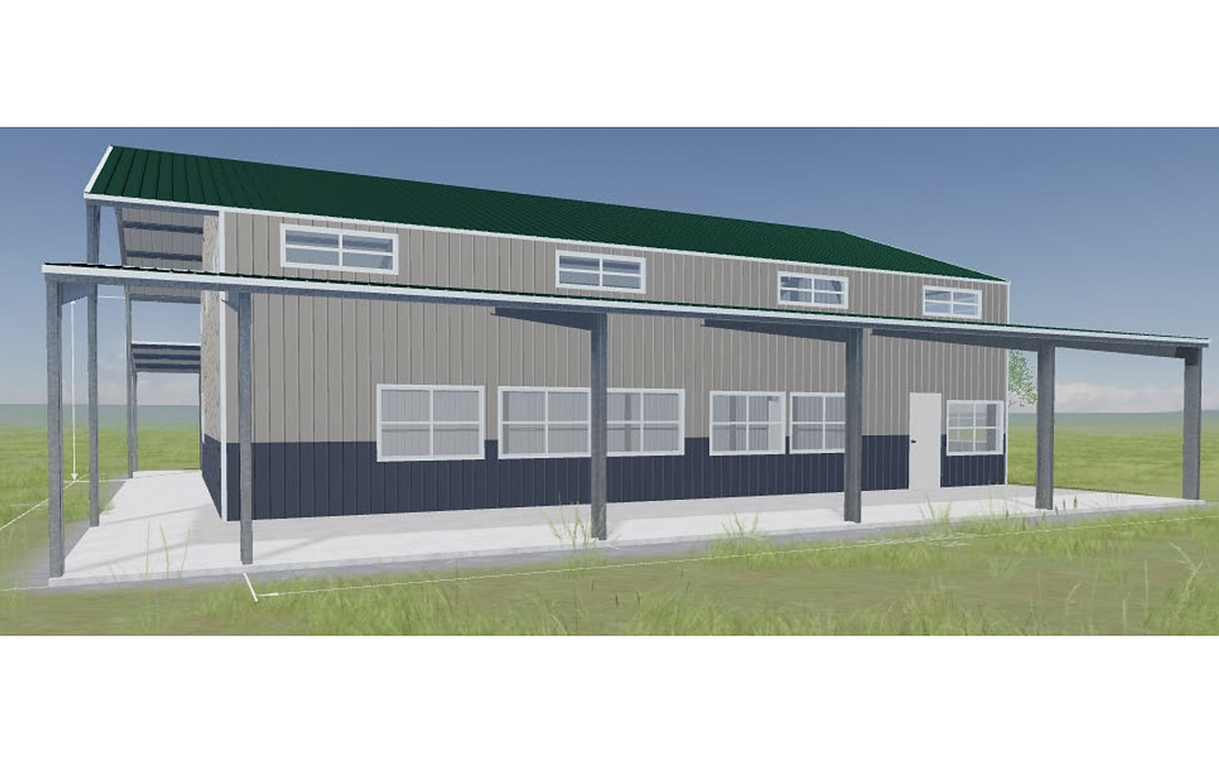A rendering of the potential new Bull Creek Fish Camp restaurant. Image from Flagler County meeting documents