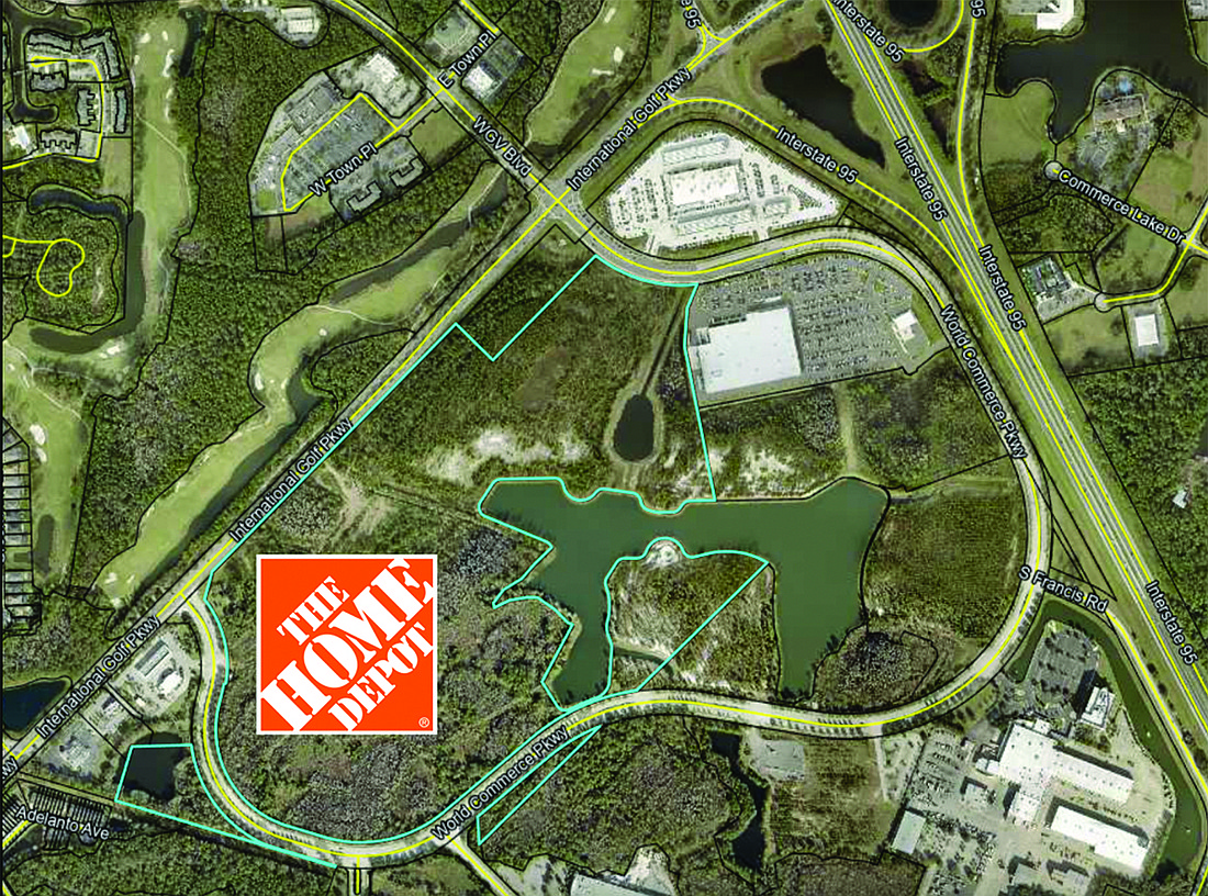 The Home Depot is planned on 16 acres, a portion of the outlined property in World Commerce Center southwest of Costco Wholesale and Buc-ee’s. Atlanta-based Home Depot USA Inc. paid $6.97 million for the site March 9.