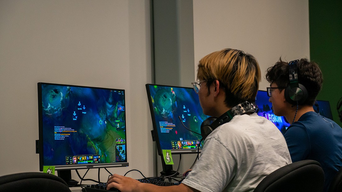 The e-sports lab at USF. The university plans a new college just for high tech.