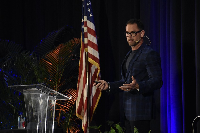 Kyle McDowell delivers the keynote address.