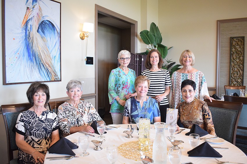 River Strand's (back) Irene Rivera, Sue Harbaugh, Jean Scheuer, (front) Mary Ann Cardillo, Nancy Sacarakis, Robbie Phaneuf and Peggy O'Shaghnessy will serve as the fashion show's models.