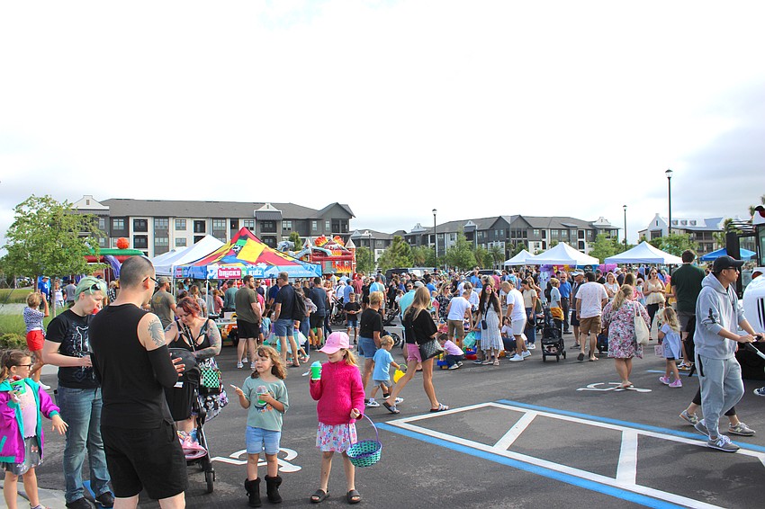 Kids at Eggstravaganza had all kinds of activities to do before the egg hunt began.