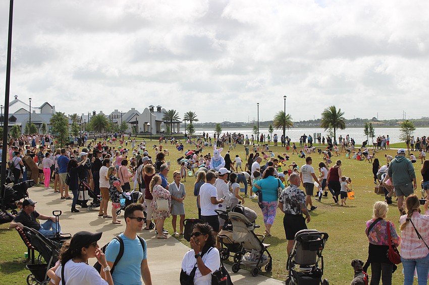 Hundreds of children and their parents came to Eggstravaganza at Waterside Park.