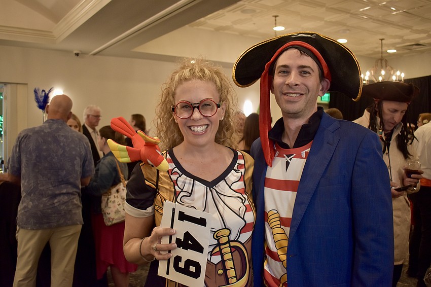 Manatee County Court Judge Melissa Gould attends Tropical Nights with her husband Ryan Jawitz. Gould is a member of the Meals on Wheels Plus board.