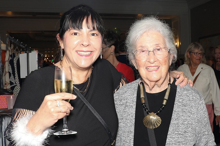 This marks the 15th year at the SPARCC Fashion Show for Sylvia Norris, who sips champagne and shops with her mom, Patricia.