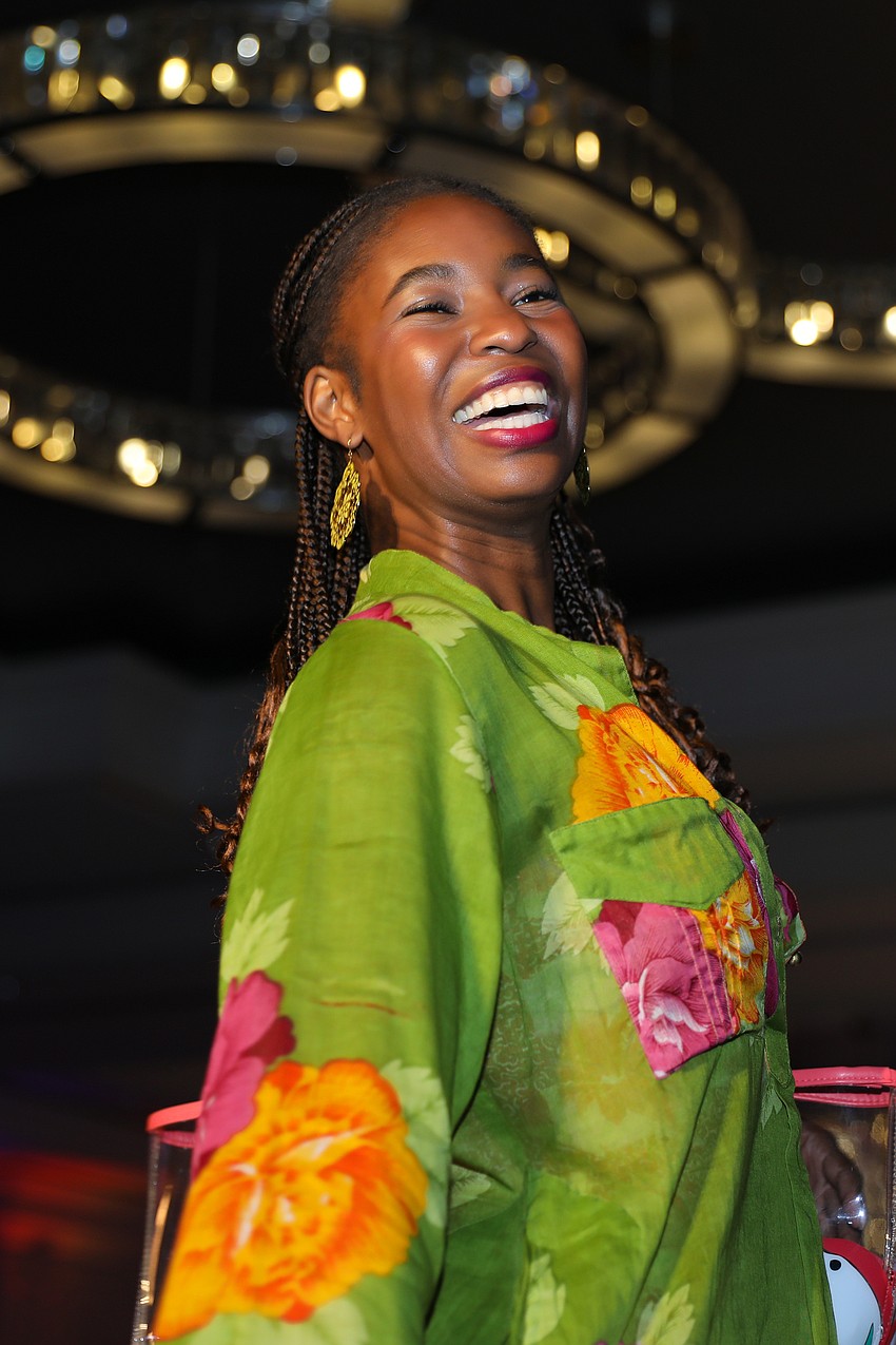 Faith Adesanya walks the SPARCC Runway show.