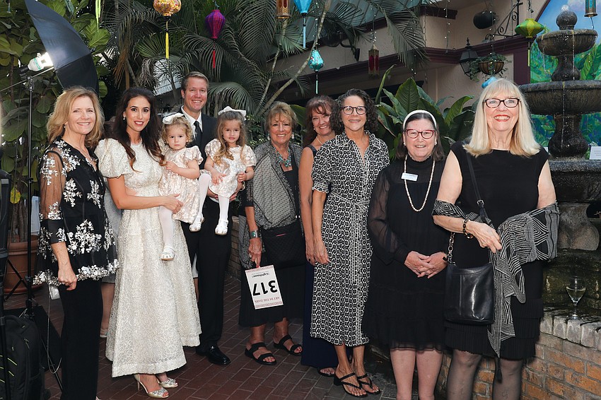 Gala chairs and committee members include Tricia Saunders, Veronika and Dr. Philip Ames with Mila and Vivian, Georgia Saver, Mary McClure, Cathi Bell, Francine Diemer and Barb Standish
