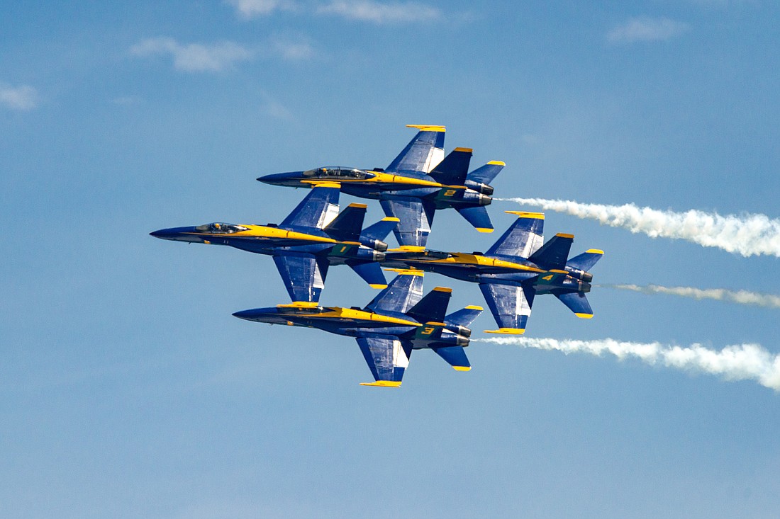 The Blue Angels are scheduled to headline the 2024 Naval Air Station Jacksonville Air Show on Oct. 19-20.