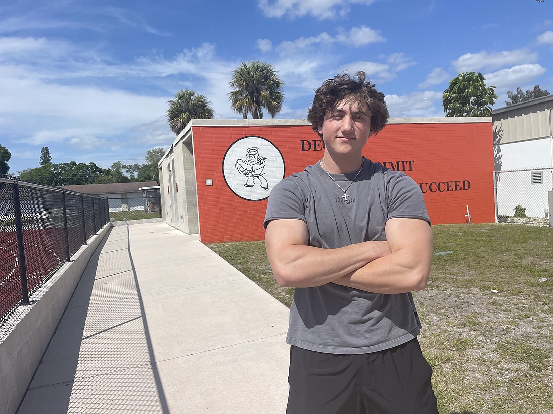Mark Monchecourt is a senior weightlifter at Sarasota High.
