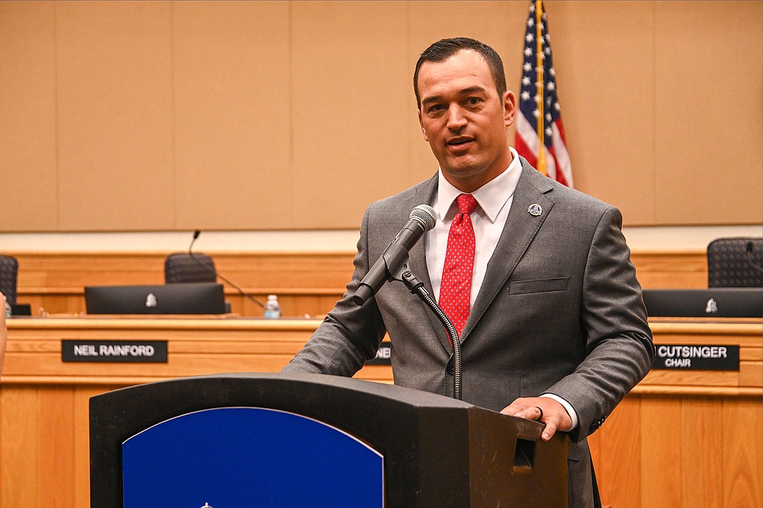 Neil Rainford was sworn into office as Sarasota County District 3 commissioner on June 13, 2023.
