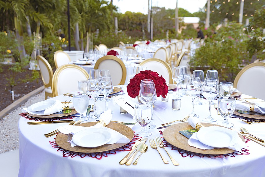 An enchanted evening of Wine & Roses in The Mable Ringling Rose Garden