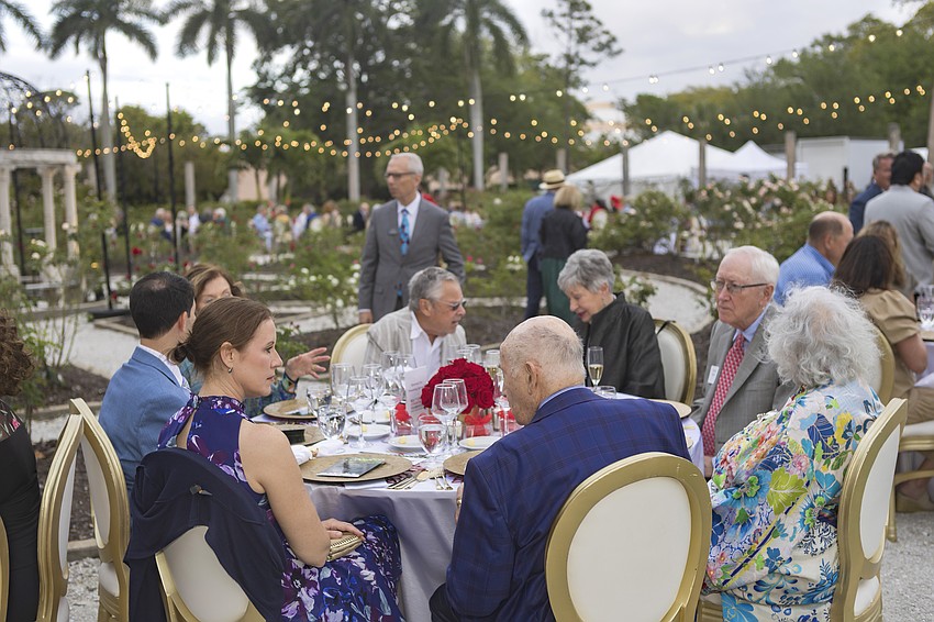 An enchanted evening of Wine & Roses in The Mable Ringling Rose Garden