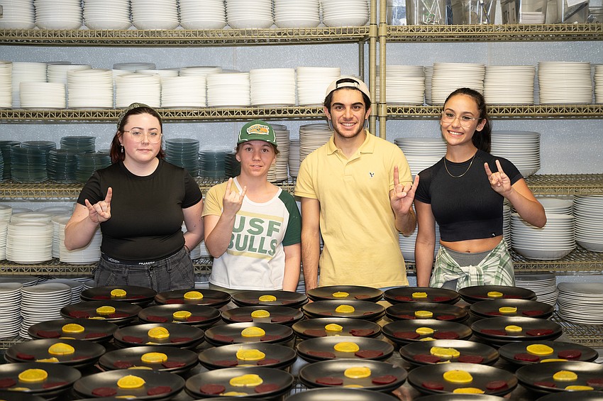 USF Hospitality Students Abbey Lynch, Megan McDaniels, Shadi Ghulam and Madeline Cappola