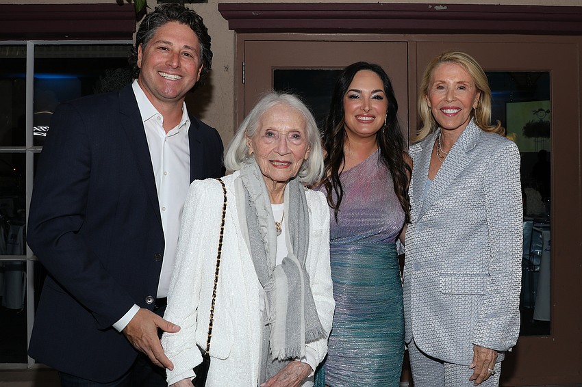Co-chairs Ryan and Sepi Ackerman stop for a photo with Ryan's grandmother, Francis Zief, and his mom, Barbara Ackerman