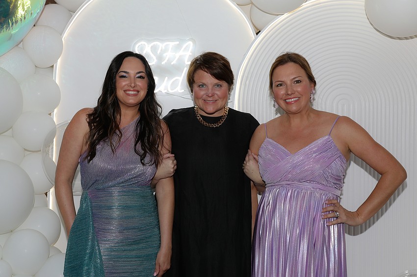 Co-chairs Sepi Ackerman and Molly Biter with SSFA president, Lindsay Howell (center)