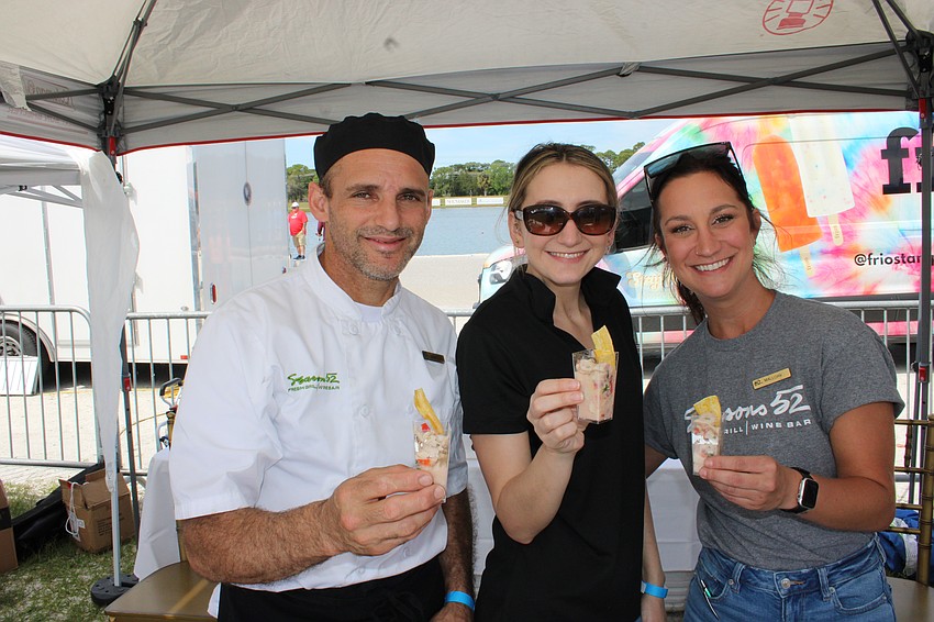 Marcos Cruz, Stephanie Di Vanni, and Mallory Mathis serve up a Seasons 52 favorite — ceviche.
