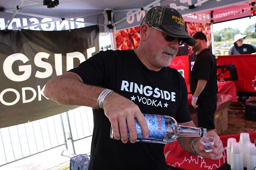 Ringside Vodka's Russell Dale says he just likes interacting with people at festivals such as My Hometown Fest.