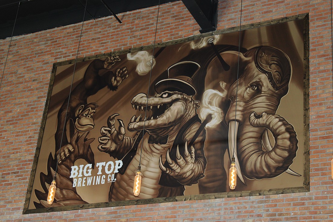 Artwork in the new Big Top gives a tip of the hat to Sarasota's connection with the circus industry.