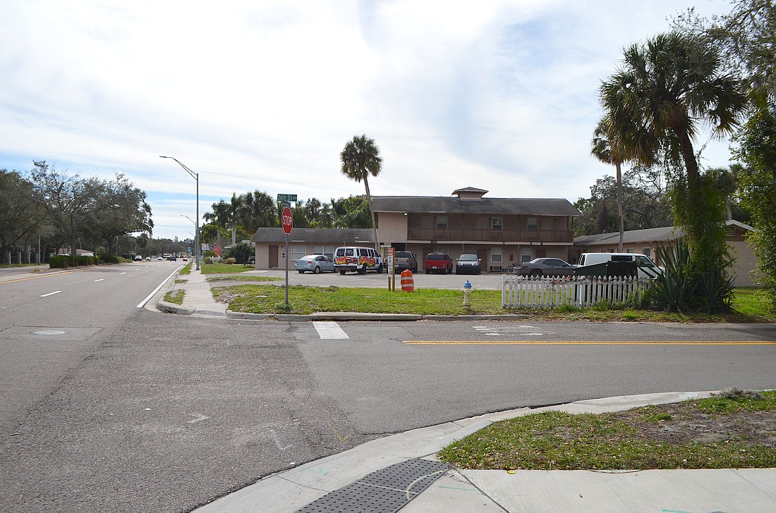 Commercial parcels like this one at 24th Street and North Tamiami Trail are candidates for redevelopment under Sarasota's new commercial centers and corridors affordable housing program.
