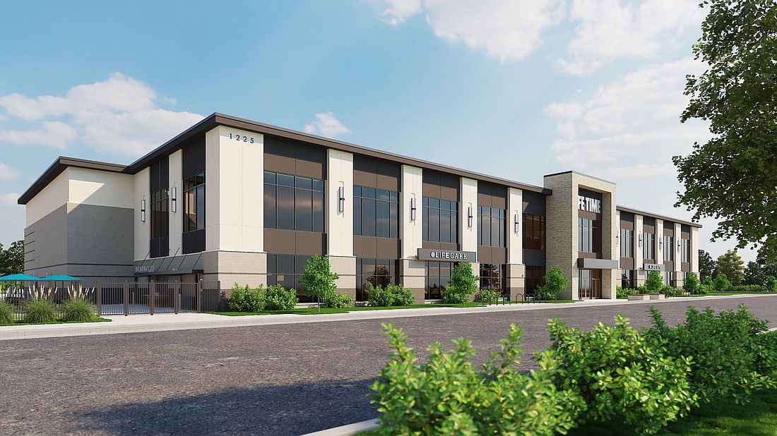 A rendering of the Life Time athletic and fitness club planned in Seven Pines at southeast Interstate 295 and Butler Boulevard.