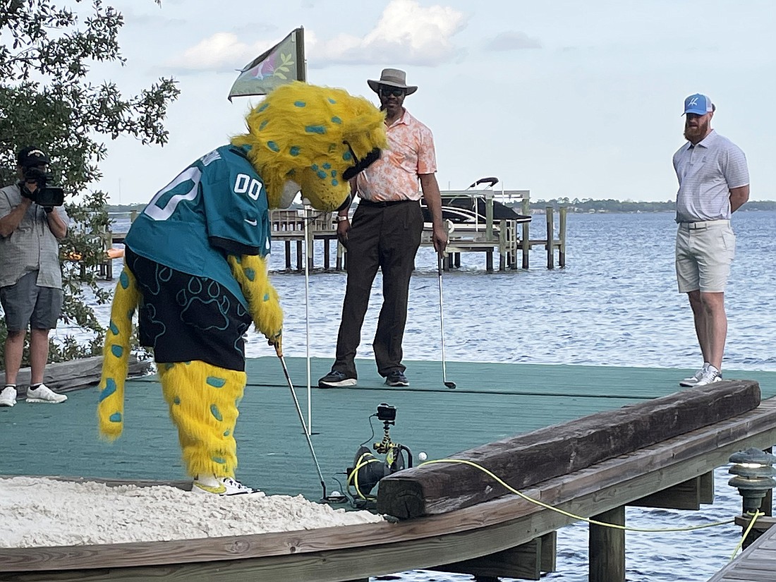 Celebrities, including Jaxson de Ville, have teed it up at the annual Pajcic Yard Golf & Lawn Party fundraising event. If a golfer makes a hole-in-one, they can win $6,000 with a $6,000 matching donation going to Jacksonville Area Legal Aid.