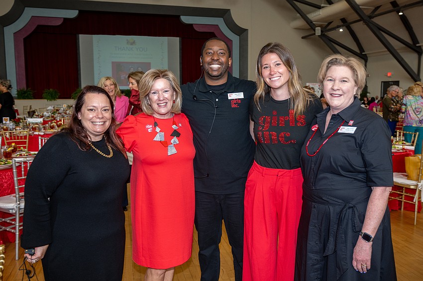 Kim Jansen, Judy Love, Jabarie Williams, Claudia Lagnese and Girls Inc. CEO Angie Stringer