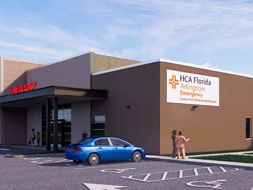 An HCA Florida Arlington emergency center in review for permitting  at 8100 Merrill Road.