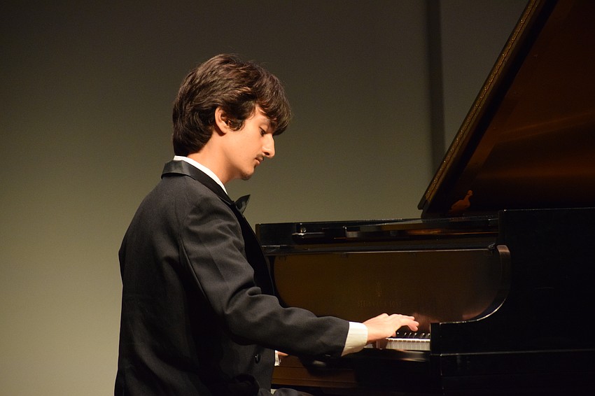 Lakewood Ranch High School senior Jared Mohr plays piano at Arts Alive. It was his first public performance after starting to learn how to play piano two years ago.