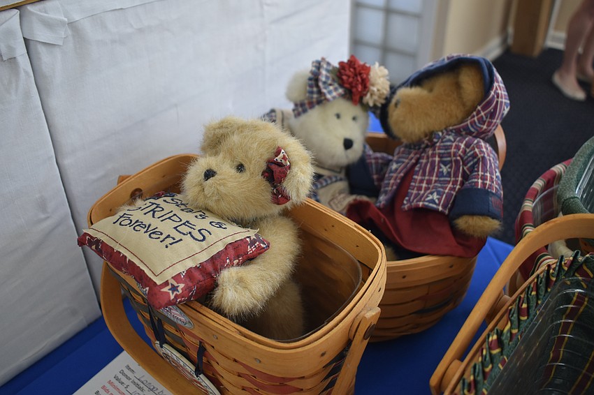 The tables inside the chapter house offered a variety of patriotic items.