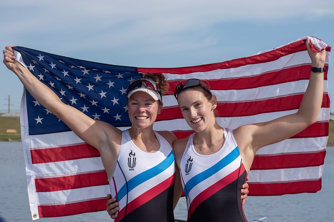 Jessica Thoennes and Azja Czajkowski won the women's pair at the U.S. Rowing Olympic Team Trials to qualify for the 2024 Paris Olympics (7:37.62). The trials were held at Nathan Benderson Park.