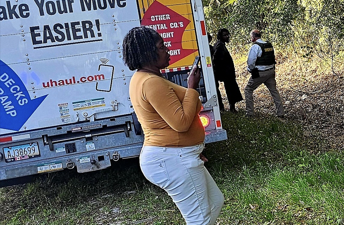 Sheriff Staly stopped a U-Haul and arrested a fugitive out of Hillborough County, Florida. Photo courtesy of FCSO