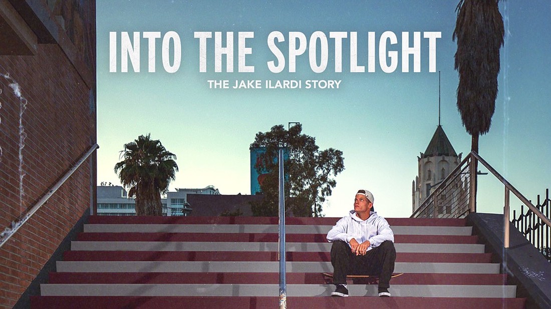 A promotional image for the documentary "Into The Spotlight: The Jake Ilardi Story."