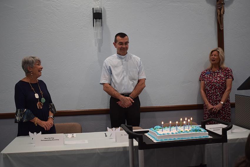 Mary Del Pup, the Rev. Robert Dziedziak and Kay Kochenderfer
