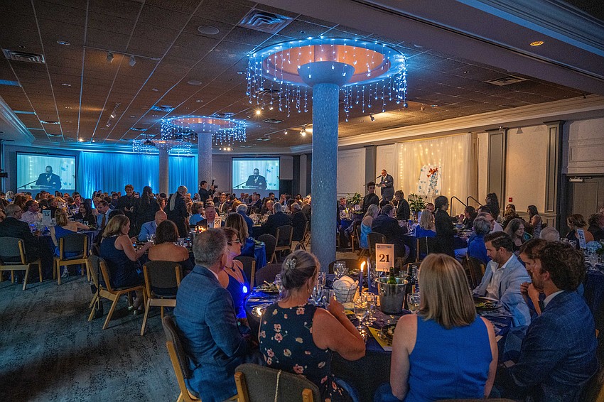The ballroom was beautifully decorated for Blue Ties & Butterflies.