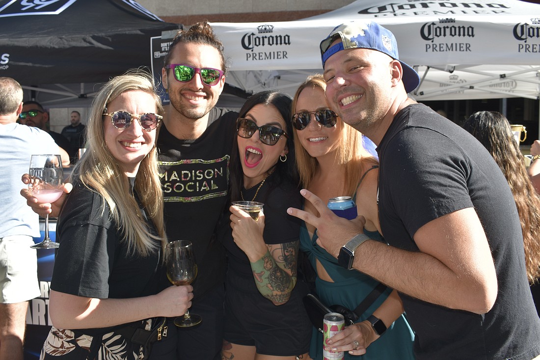 Lindsay Krause, Marc Chartier, Danille Cotting, Melissa Ehrmann and her husband James Ehrmann