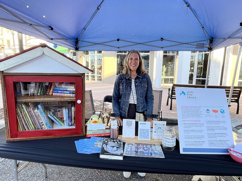 Arbor Grande's Donna Marino promotes the Little Free Library Club, which builds little free libraries and installs them at parks throughout Lakewood Ranch.