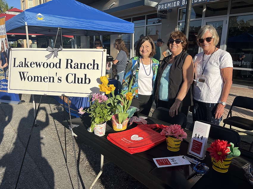 Lakewood Ranch Women's Club Eileen Buzzard, Cheryl Breining and Linda Stone love the community and friendship of their club. 