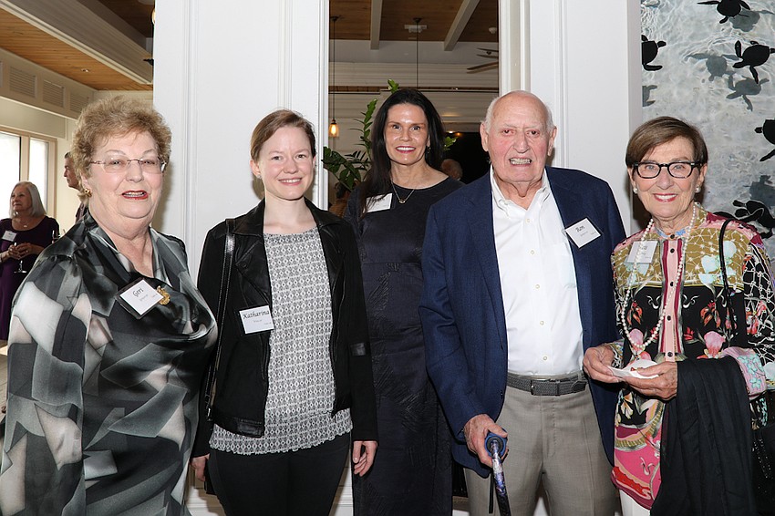 Gerri Yonover, guest conductor Katharina Wincor, Leigh Lin, Ron Yonover, and Lois Stulberg