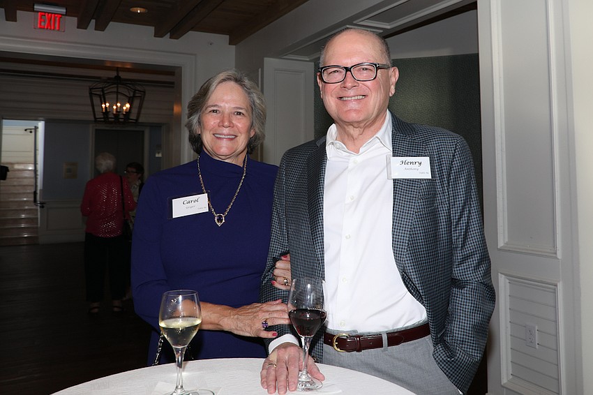 Celebrating their 45th wedding anniversary with some orchestra music are Carol Geiger and Henry Anthony.