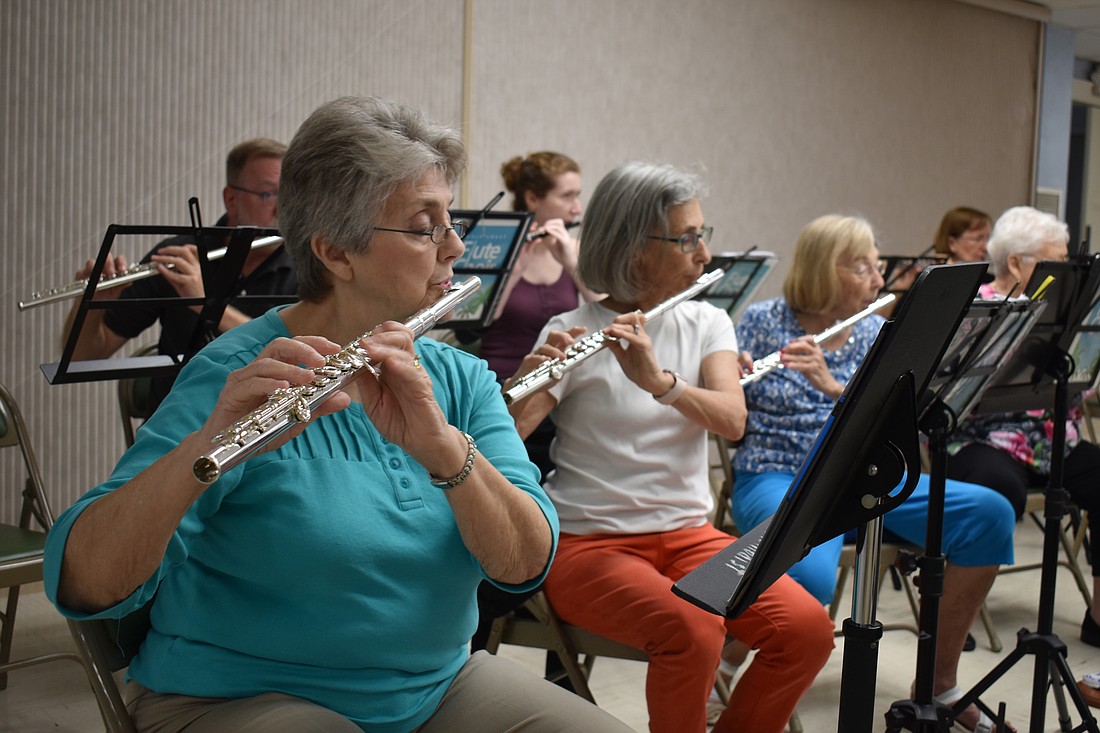 The Gulf Coast Flute Choir rehearses for its spring concert to be held April 21 in Lakewood Ranch and April 22 in Bradenton.