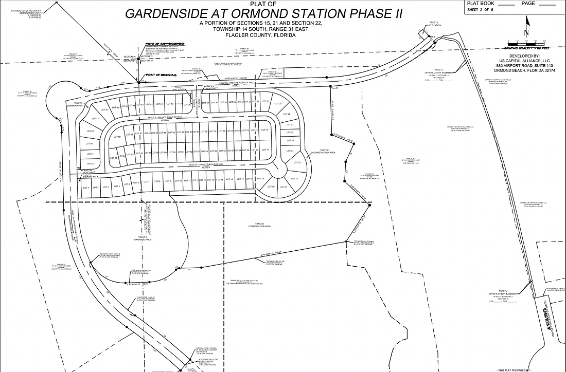 The Gardenside Phase 2 development at Ormond Station, as a part of the Hunter's Ridge development. Image from Flagler County Planning Board meeting documents