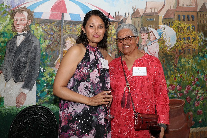 The 2024 Hermitage Greenfield Prize winner playwright Deepa Purohit with Linda Crump