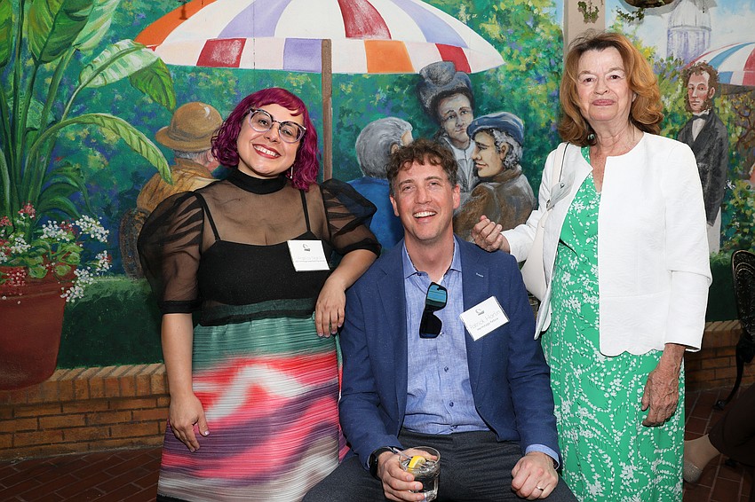 Hermitage Greenfield Prize recipient of 2022 Angélica Negrón with Fellow Patrick Harlin and board President Carole Crosby