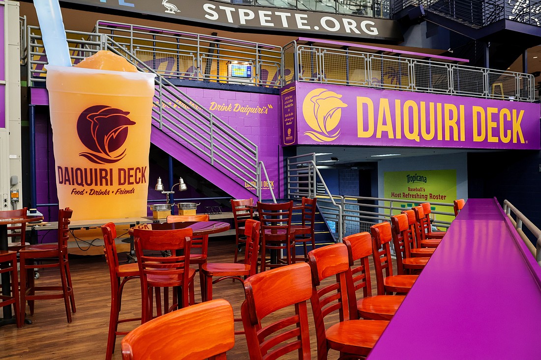 The Daquiri Deck has opened a location at Tropicana Field in St. Petersburg.