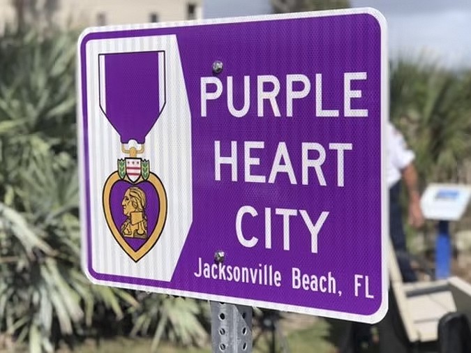 Jacksonville Beach became a Purple Heart City in 2020, News4Jax.com reported.